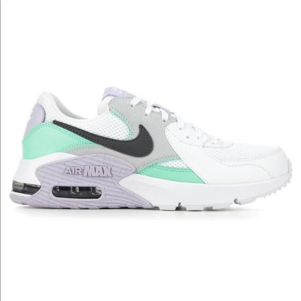 Nike Women Air Max Excee Sneakers in White/Lav/Green size 9
